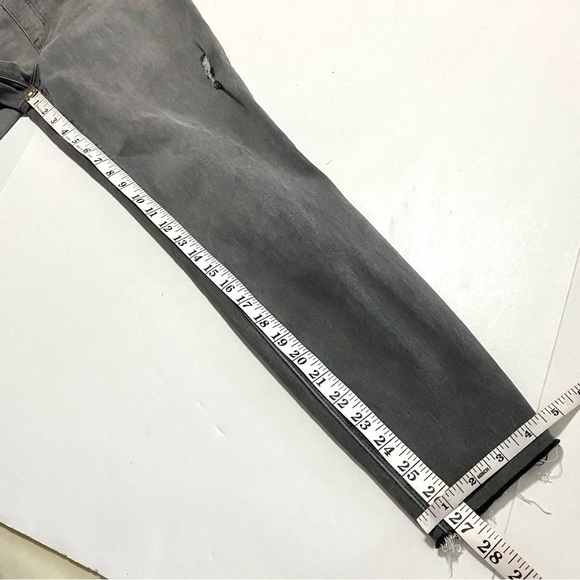 SPANX Gray Distressed Ankle Skinny Jeans Leggings Jeggings Large Stretch Denim - Picture 13 of 13